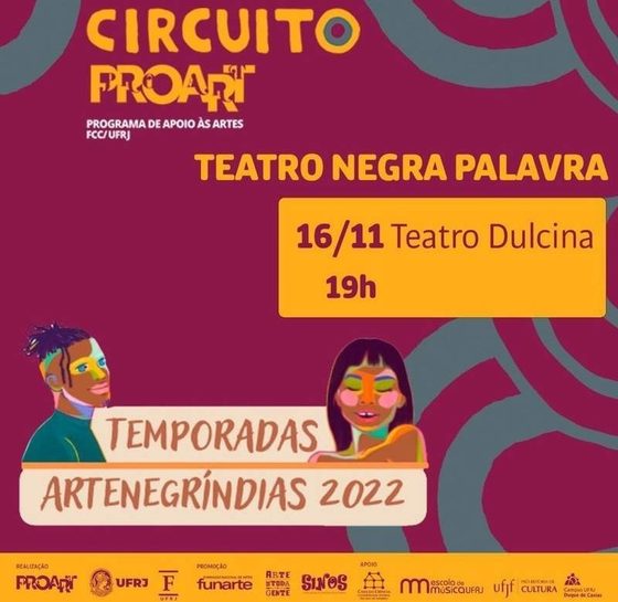 Cartaz do Circuito ProArt no Teatro Dulcina